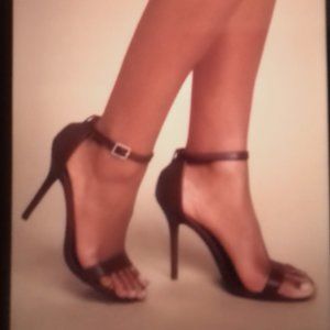 Lulus Elsi Naked Espresso Ankle Strap Heels Size 6